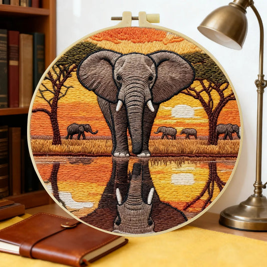 Embroidery DIY Starter Kit - Safari Elephant