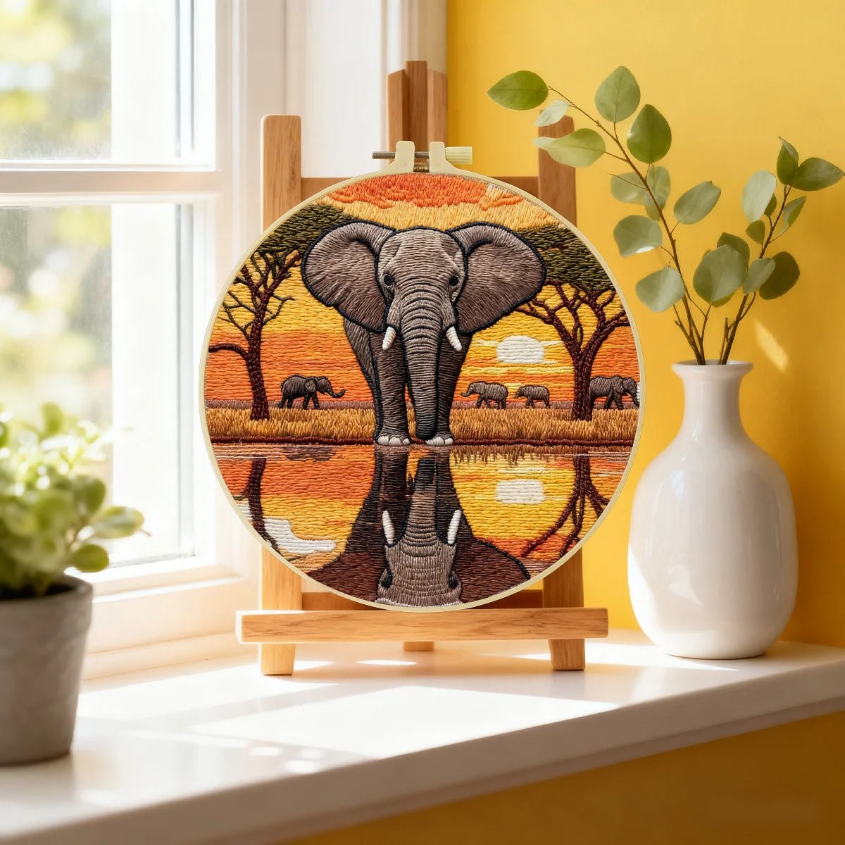 Embroidery DIY Starter Kit - Safari Elephant