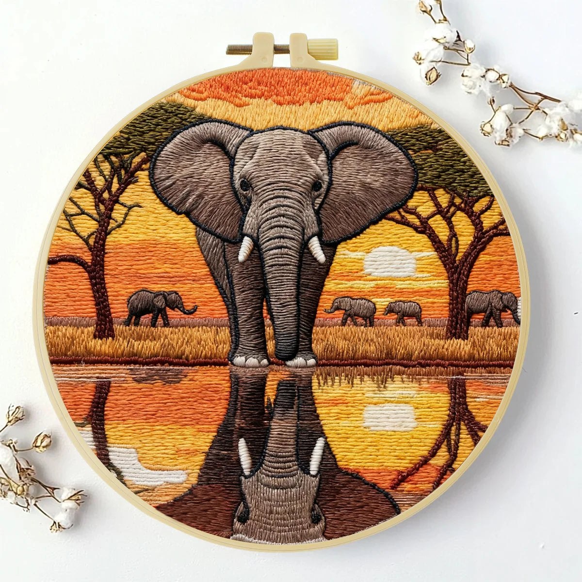 Embroidery DIY Starter Kit - Safari Elephant