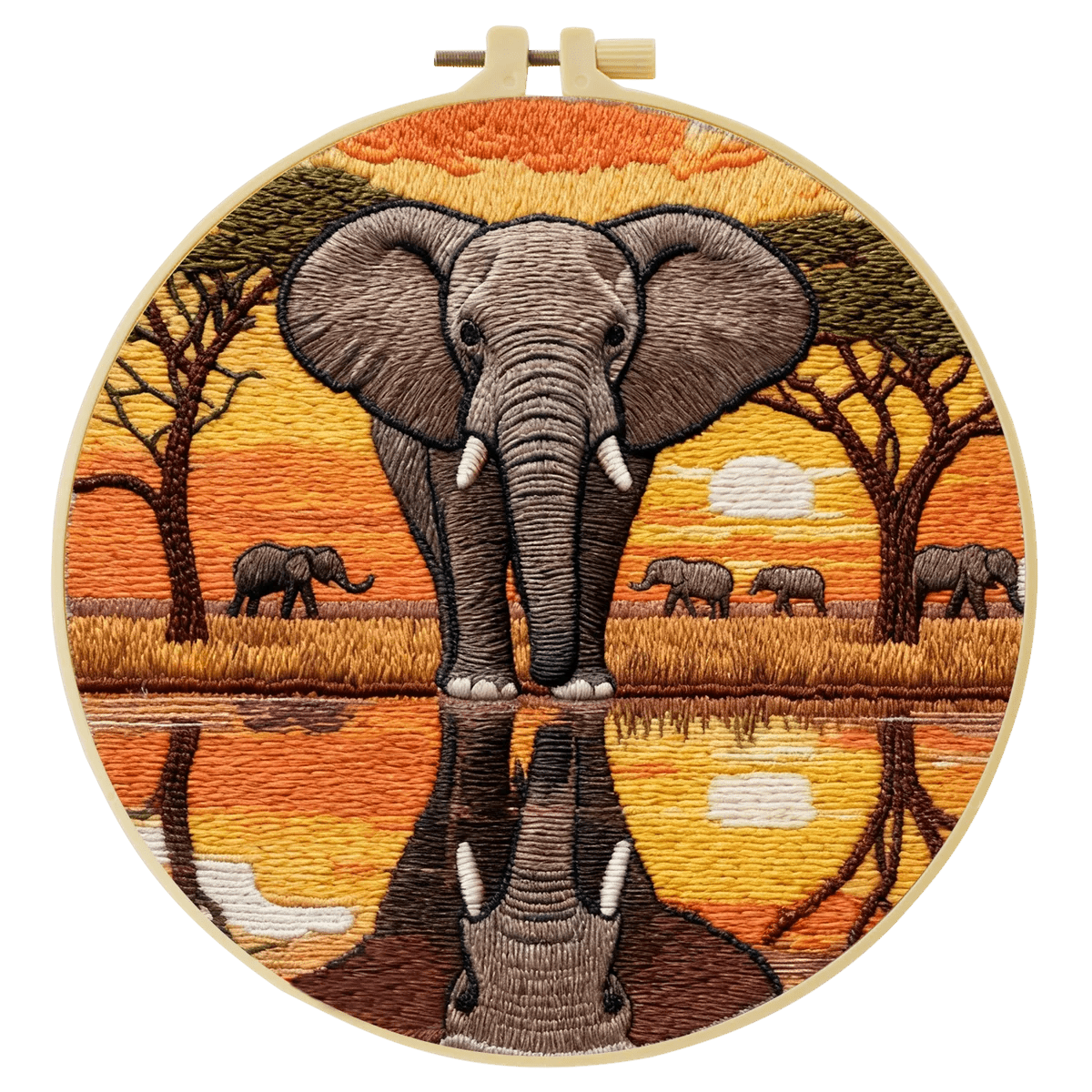 Embroidery DIY Starter Kit - Safari Elephant