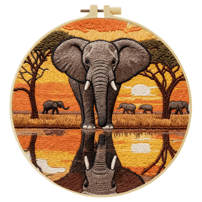 Embroidery DIY Starter Kit - Safari Elephant