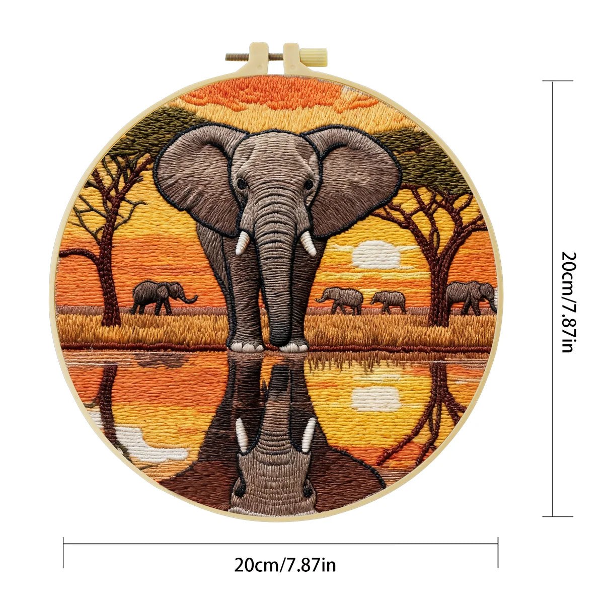 Embroidery DIY Starter Kit - Safari Elephant