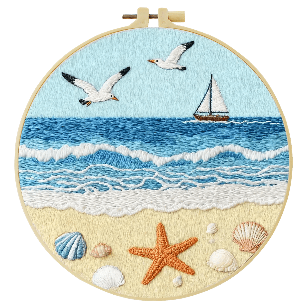 Embroidery DIY Starter Kit - Seaside Beach Day