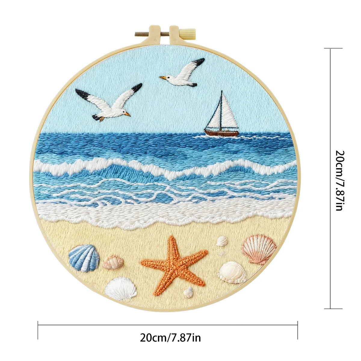 Embroidery DIY Starter Kit - Seaside Beach Day