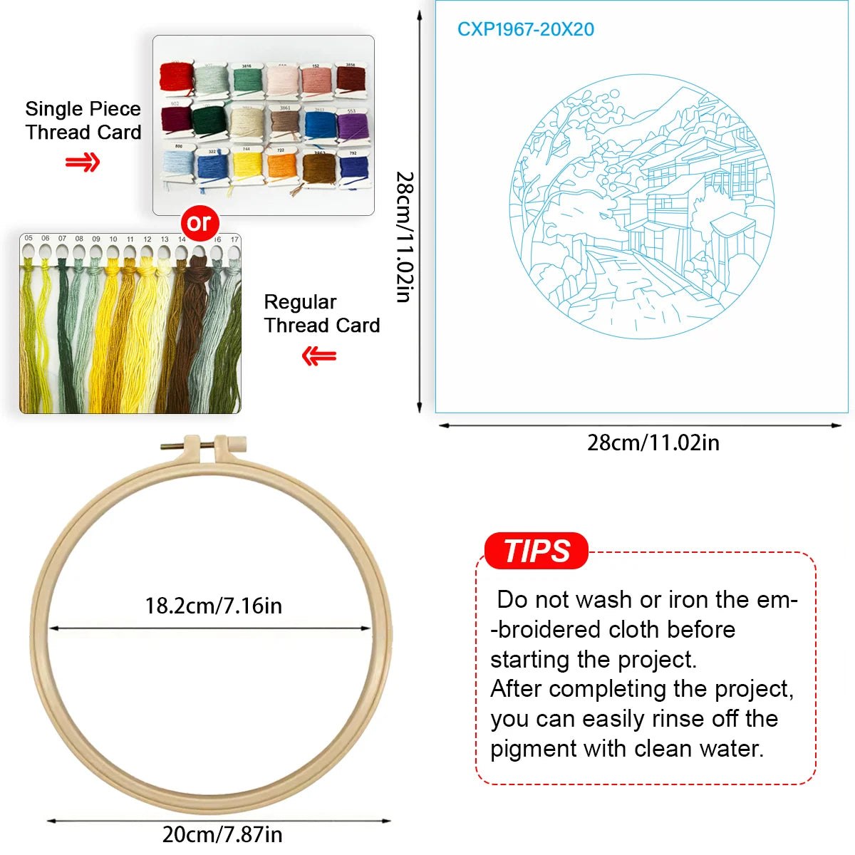 Embroidery DIY Starter Kit - Streets of Japan