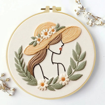 Embroidery DIY Starter Kit - Sun Hat Lady