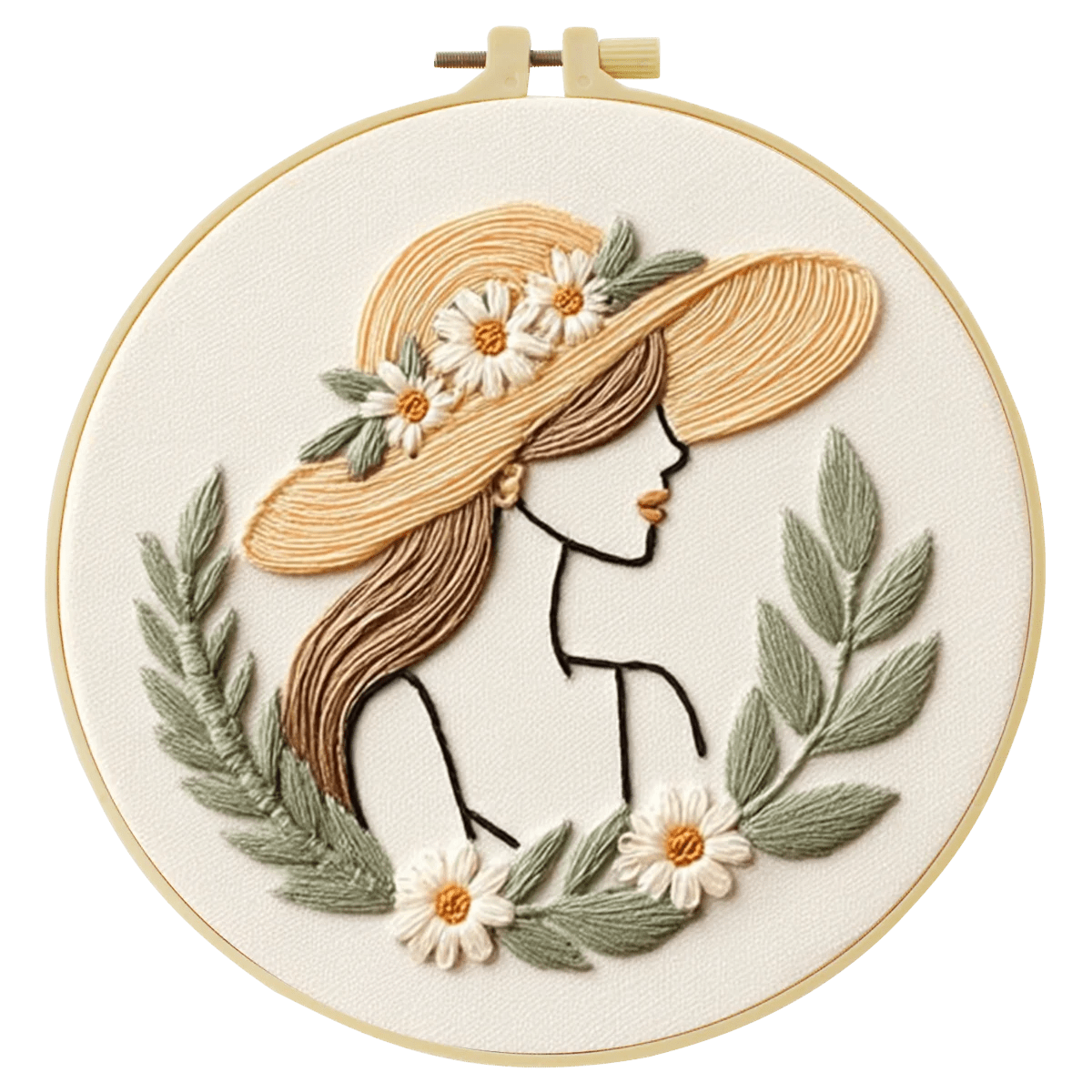 Embroidery DIY Starter Kit - Sun Hat Lady