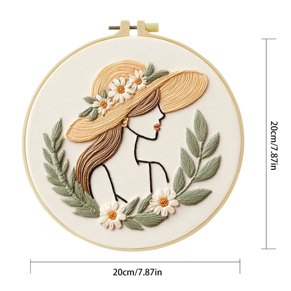 Embroidery DIY Starter Kit - Sun Hat Lady