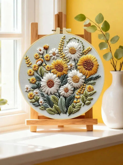 Embroidery DIY Starter Kit - Sunflower Bunch