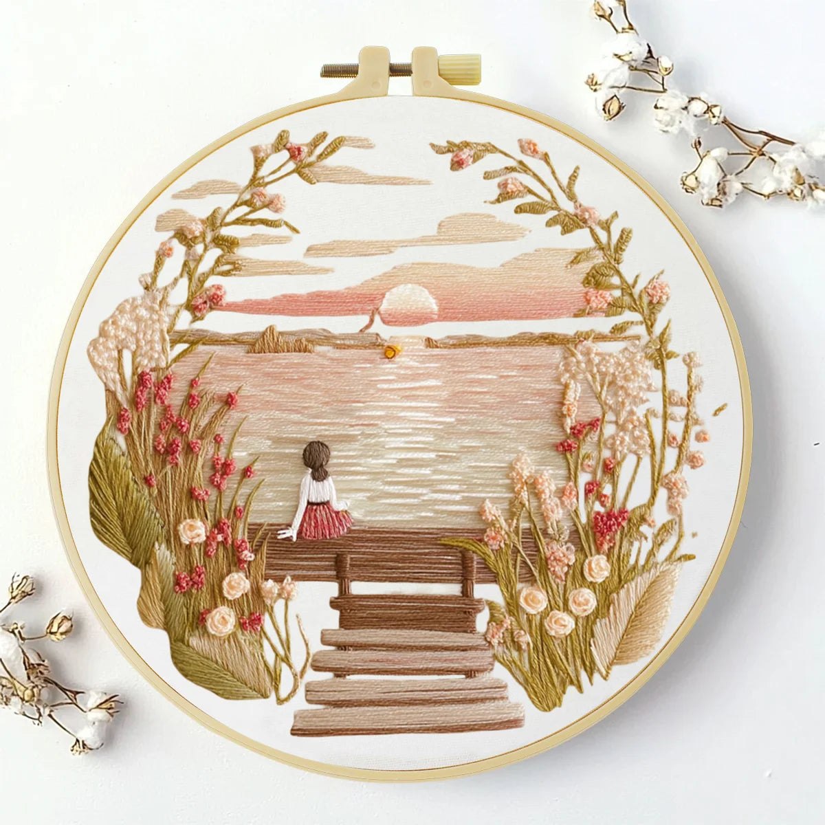 Embroidery DIY Starter Kit - Sunset Lake Views