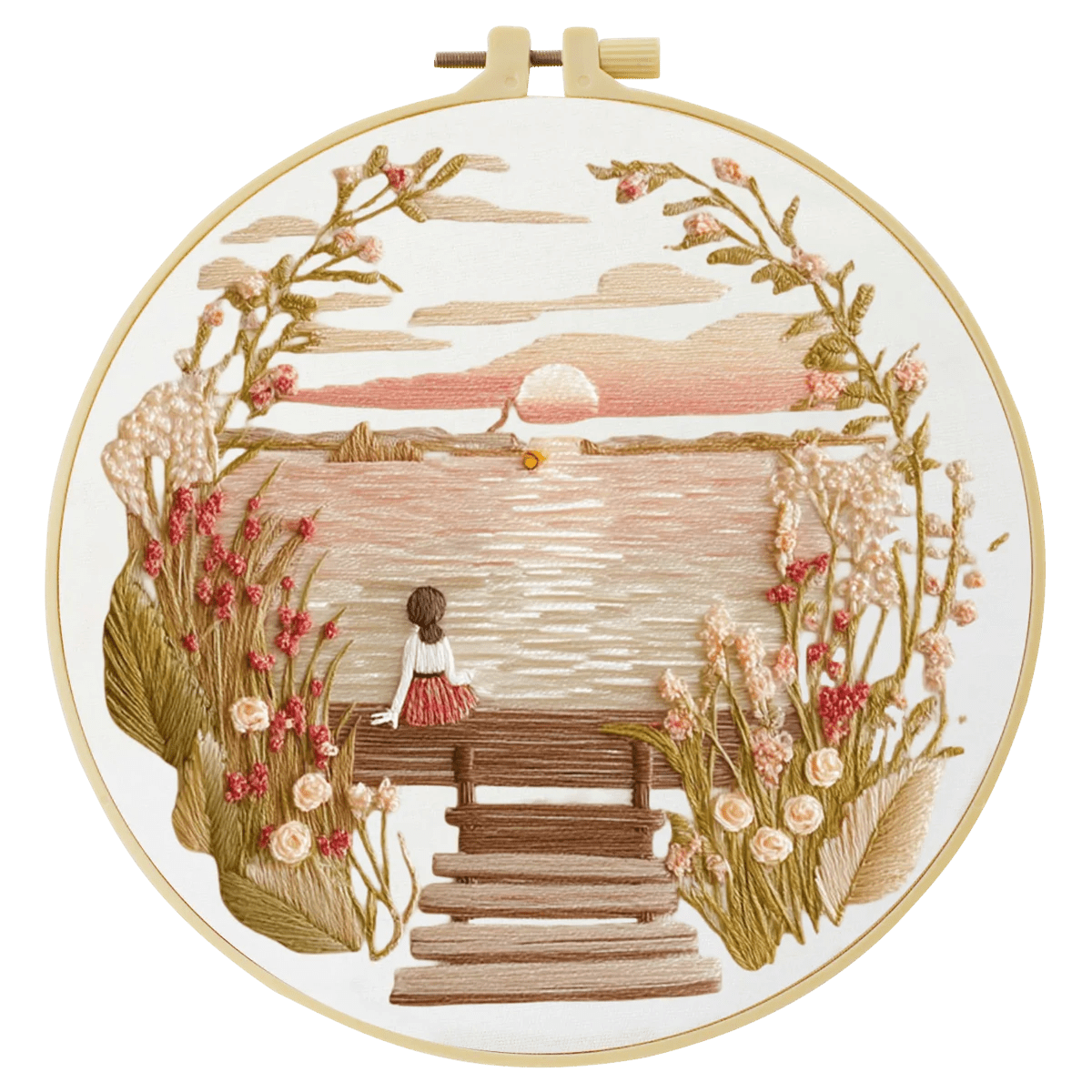 Embroidery DIY Starter Kit - Sunset Lake Views