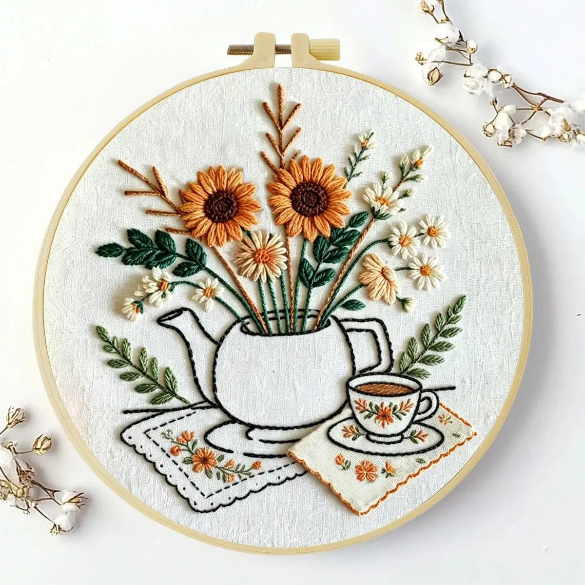 Embroidery DIY Starter Kit - Teapot Treasure