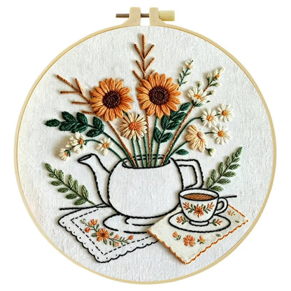 Embroidery DIY Starter Kit - Teapot Treasure