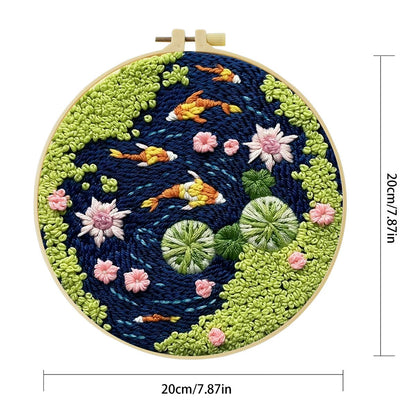 Embroidery DIY Starter Kit - Tranquil Fish Pond
