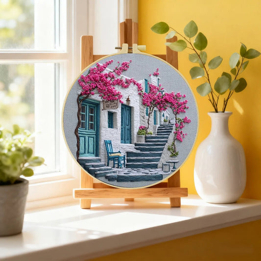 Embroidery DIY Starter Kit - Village Staircase