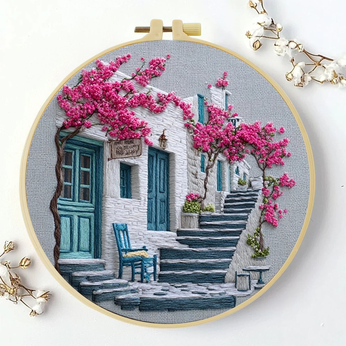 Embroidery DIY Starter Kit - Village Staircase