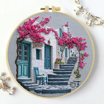 Embroidery DIY Starter Kit - Village Staircase