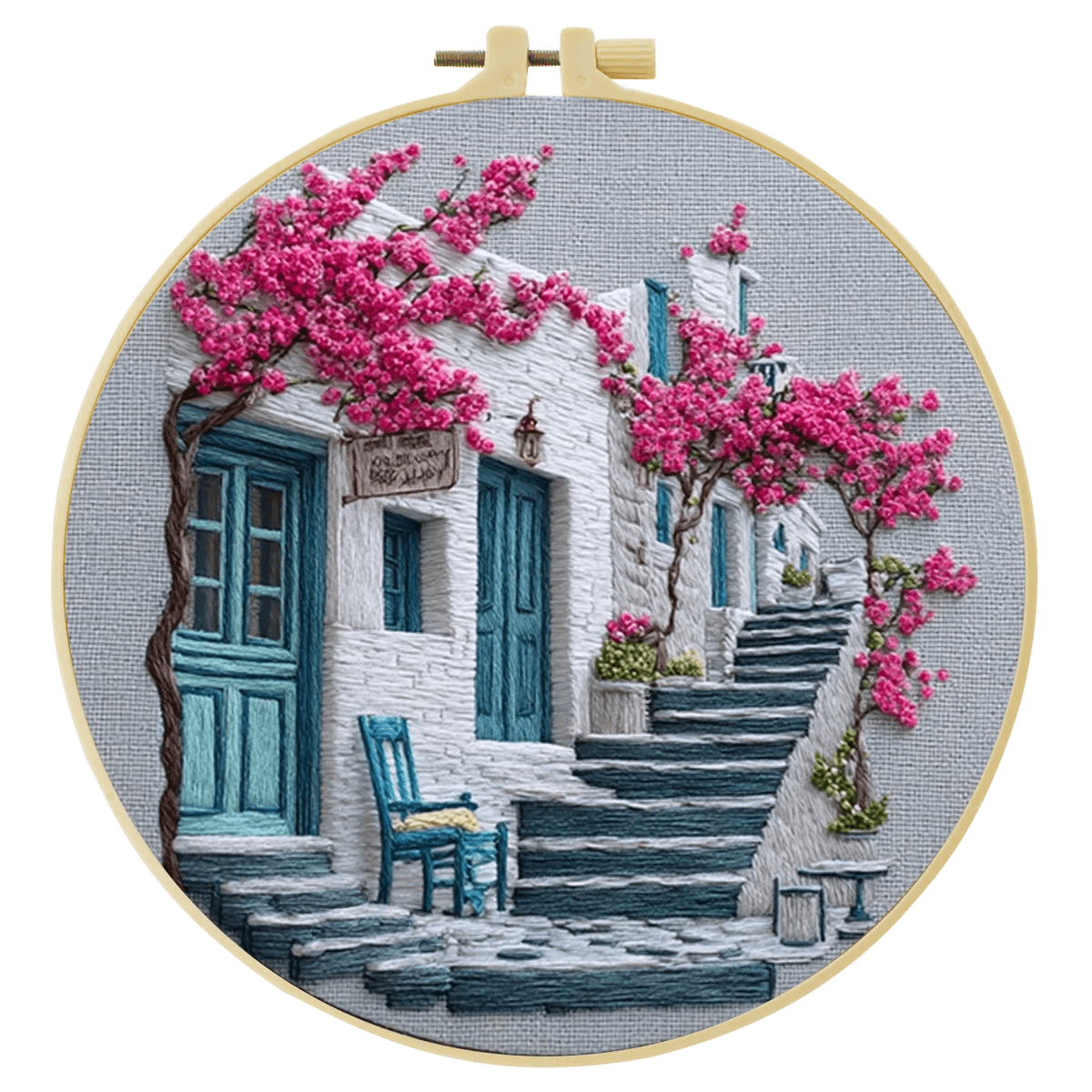 Embroidery DIY Starter Kit - Village Staircase