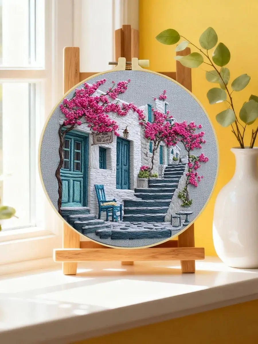 Embroidery DIY Starter Kit - Village Staircase
