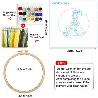 Embroidery DIY Starter Kit - Vintage Bride