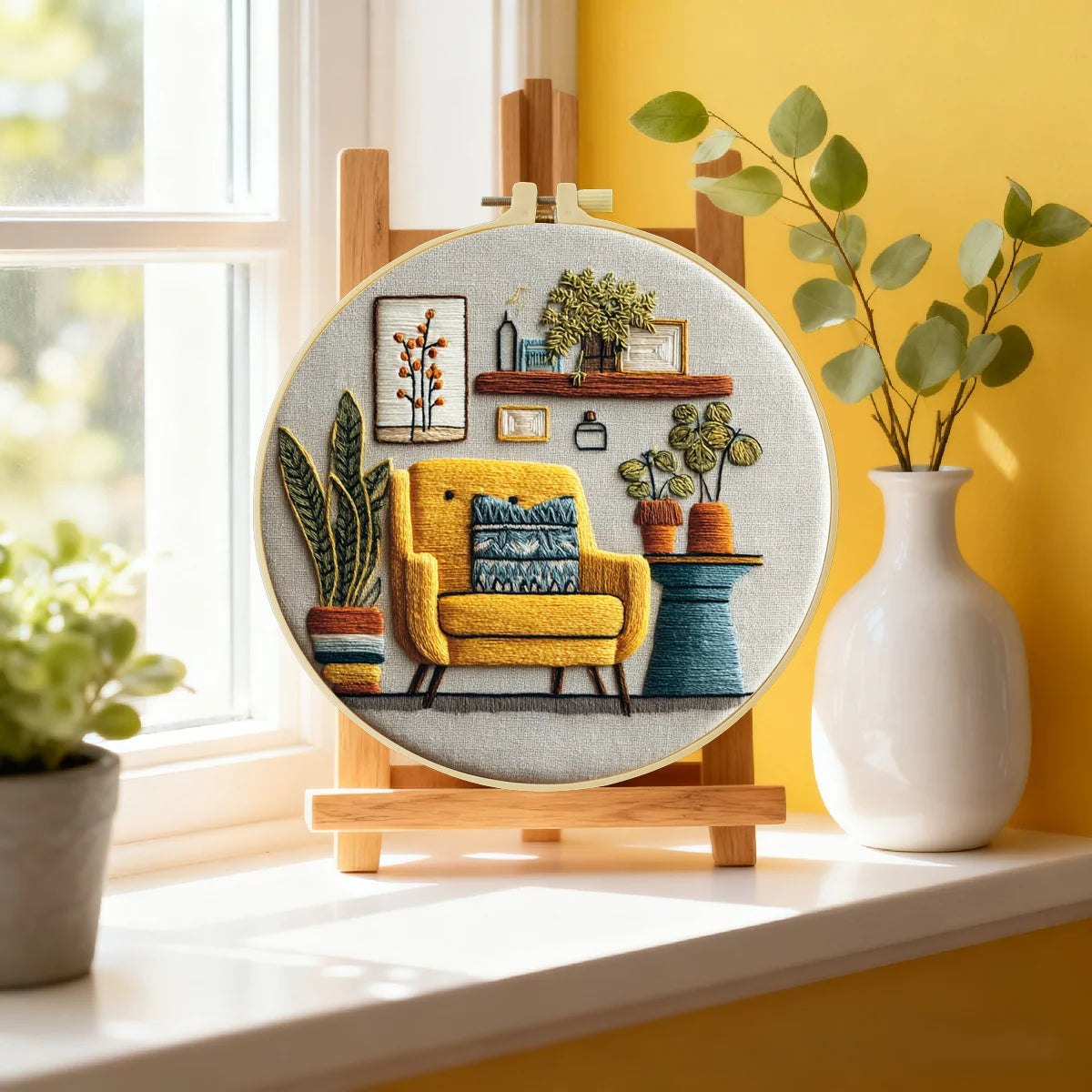 Embroidery DIY Starter Kit - Vintage Vibe Lounge Nook