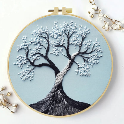 Embroidery DIY Starter Kit - White Blossom Tree