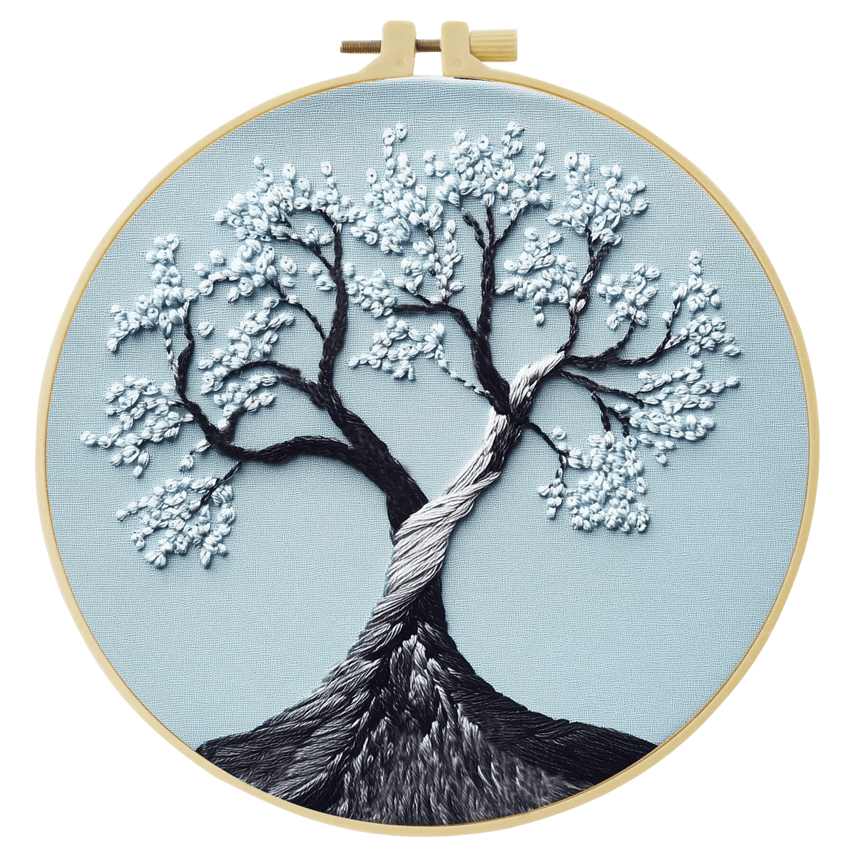 Embroidery DIY Starter Kit - White Blossom Tree