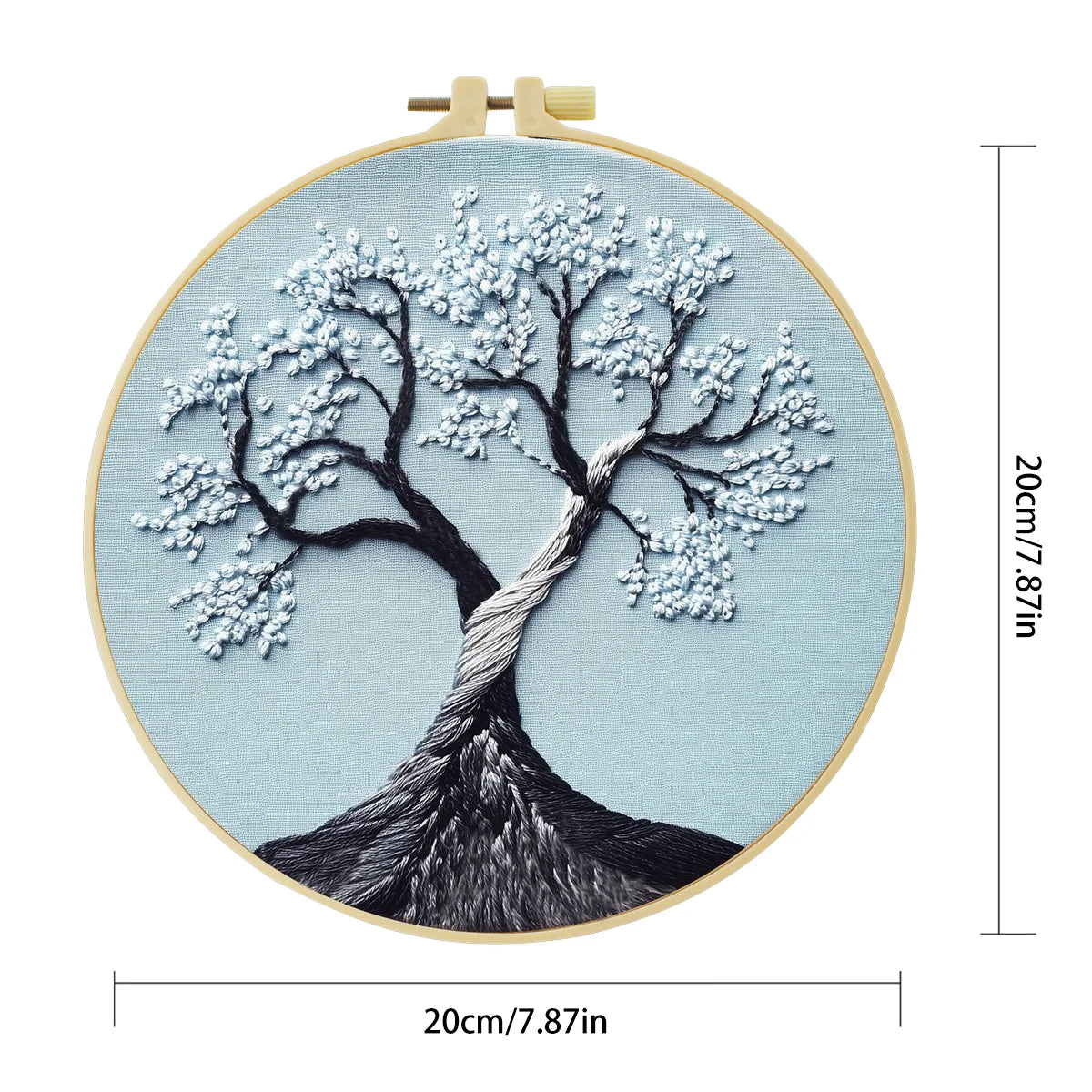 Embroidery DIY Starter Kit - White Blossom Tree