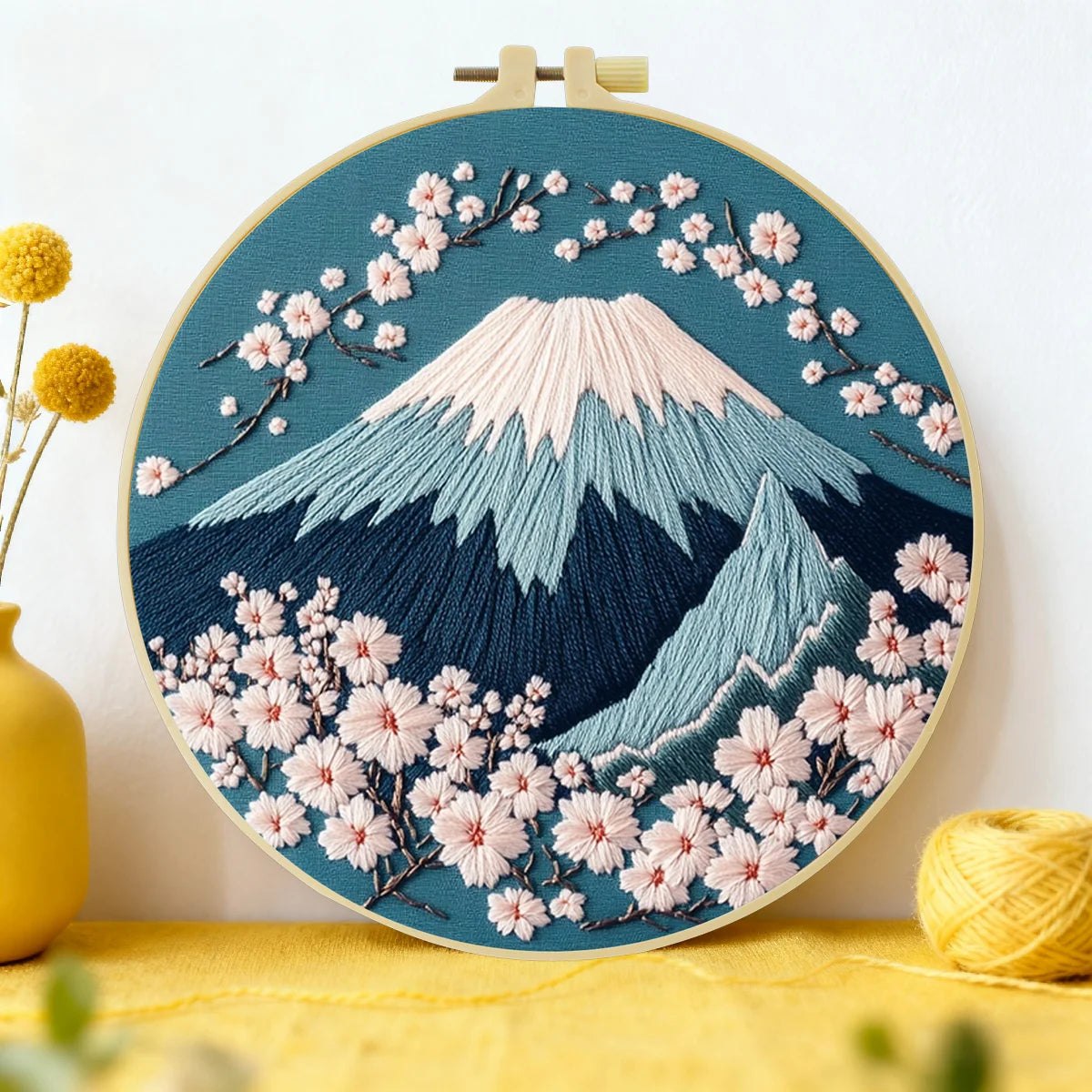 Embroidery DIY Starter Kit - Winter Mt Fuji