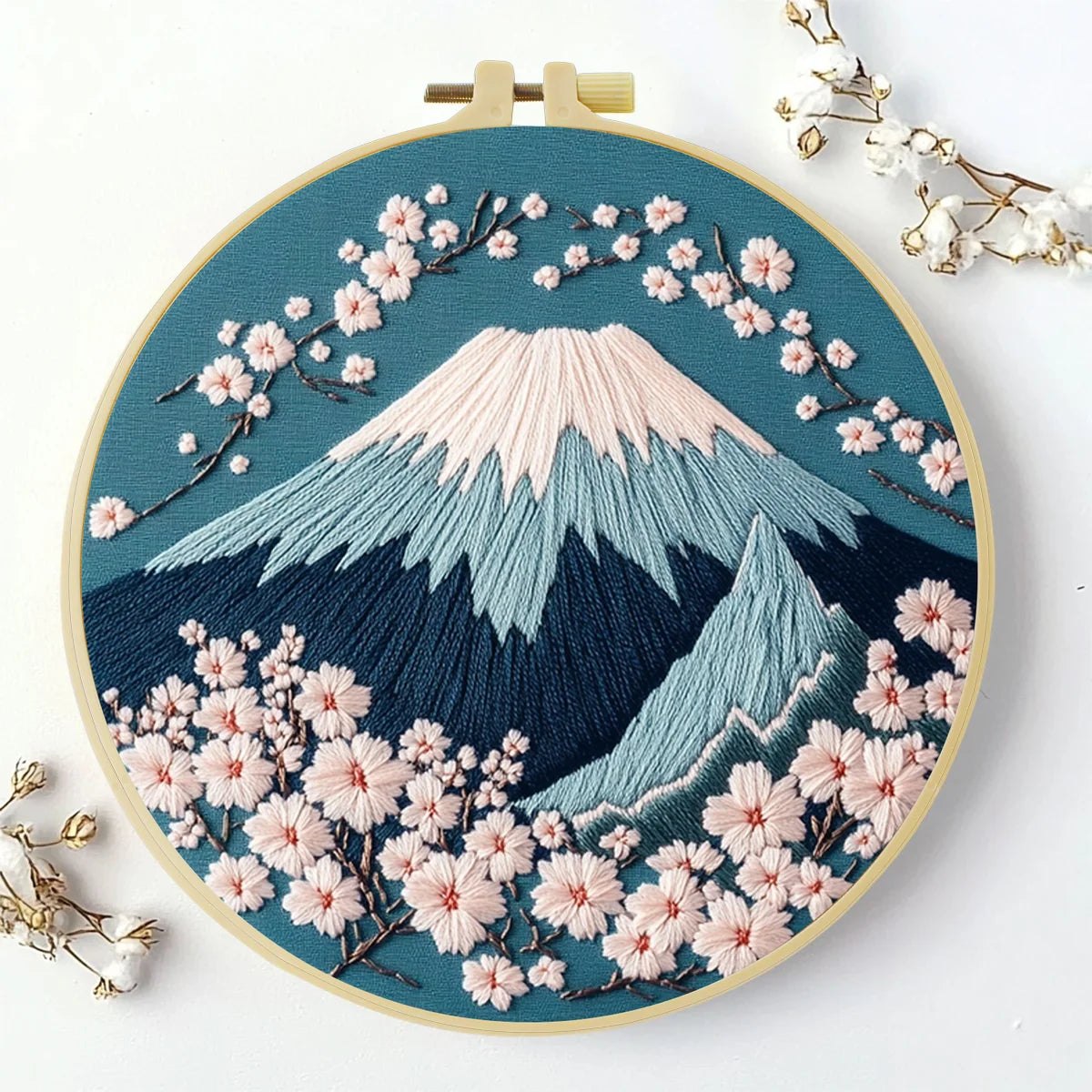 Embroidery DIY Starter Kit - Winter Mt Fuji