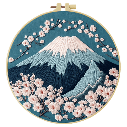 Embroidery DIY Starter Kit - Winter Mt Fuji