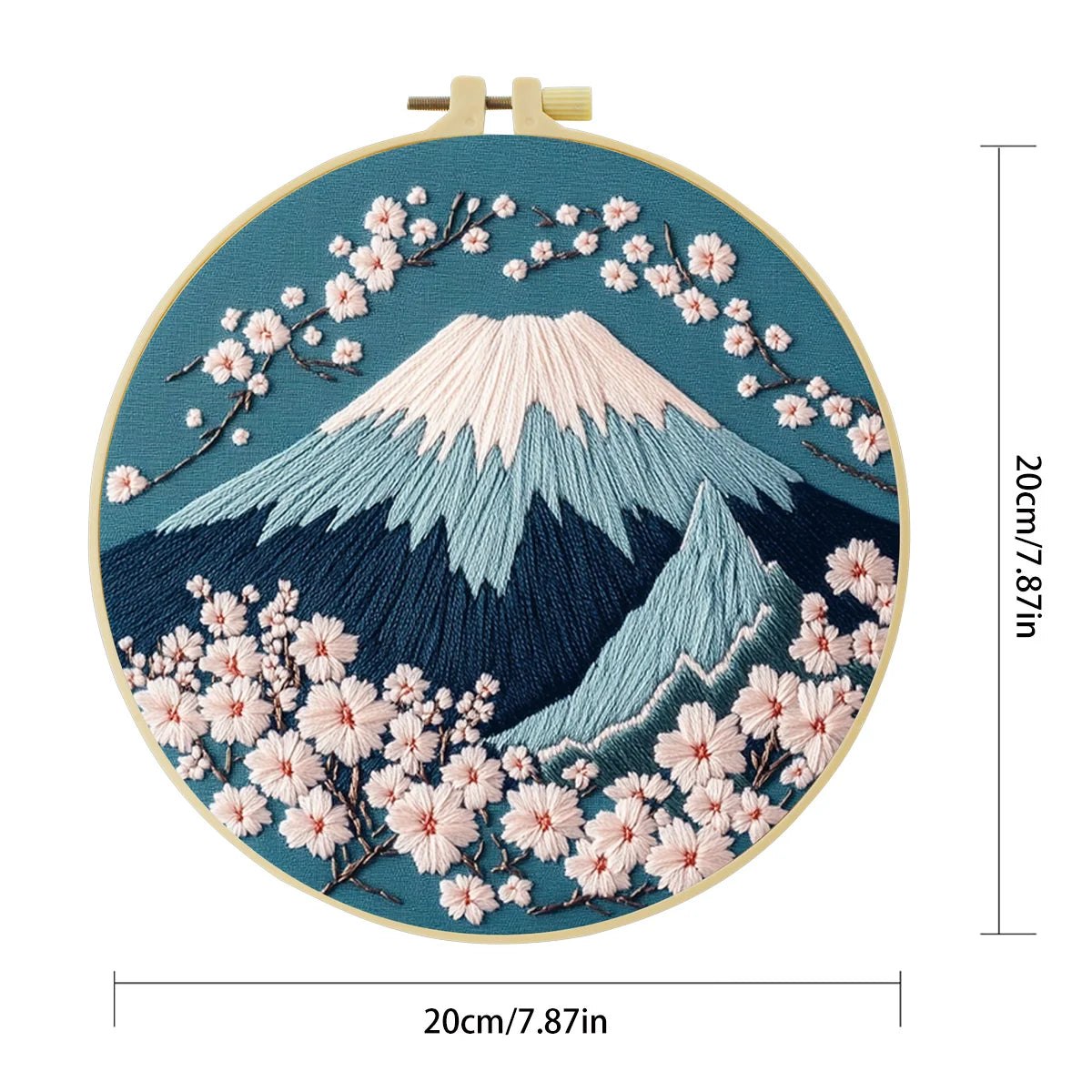 Embroidery DIY Starter Kit - Winter Mt Fuji