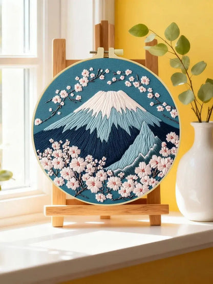 Embroidery DIY Starter Kit - Winter Mt Fuji