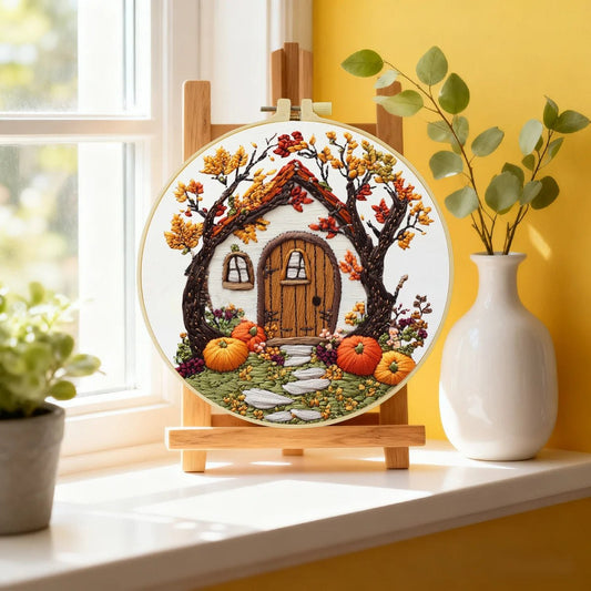 Embroidery DIY Starter Kit - Woodsy Cabin