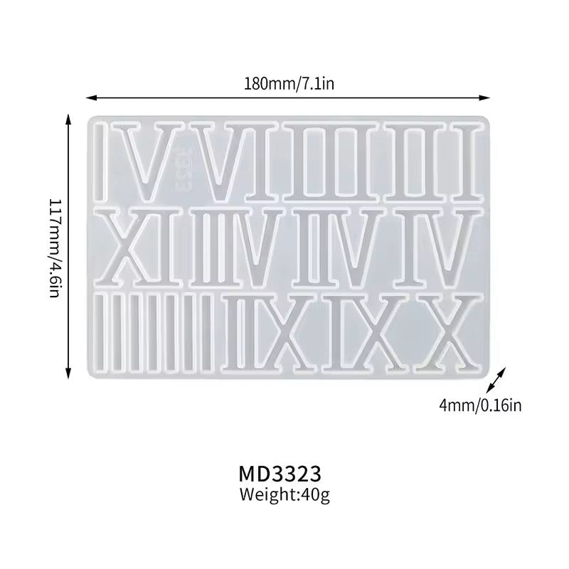 Epoxy Resin Round Clock Silicone Moulds