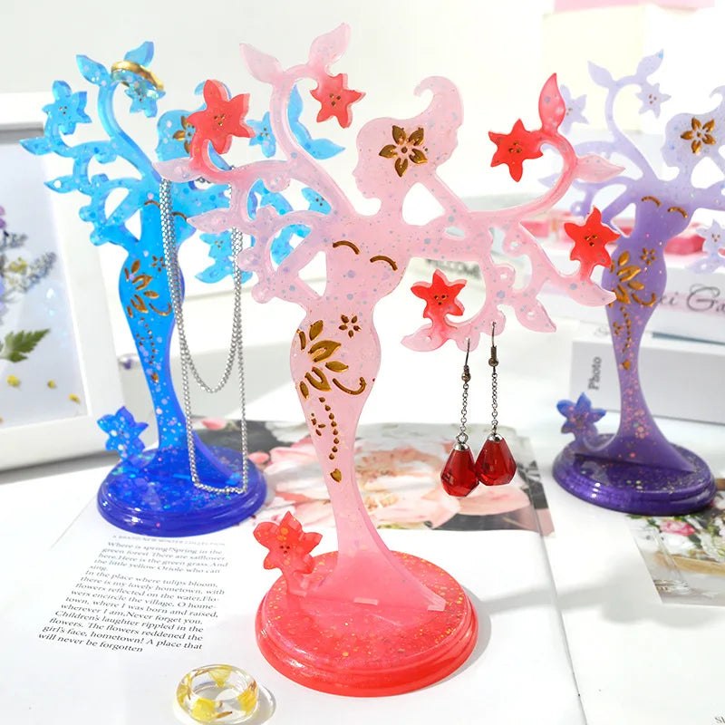 Goddess Earing Jewellery Holder Display Stand Epoxy Resin Silicone Mould