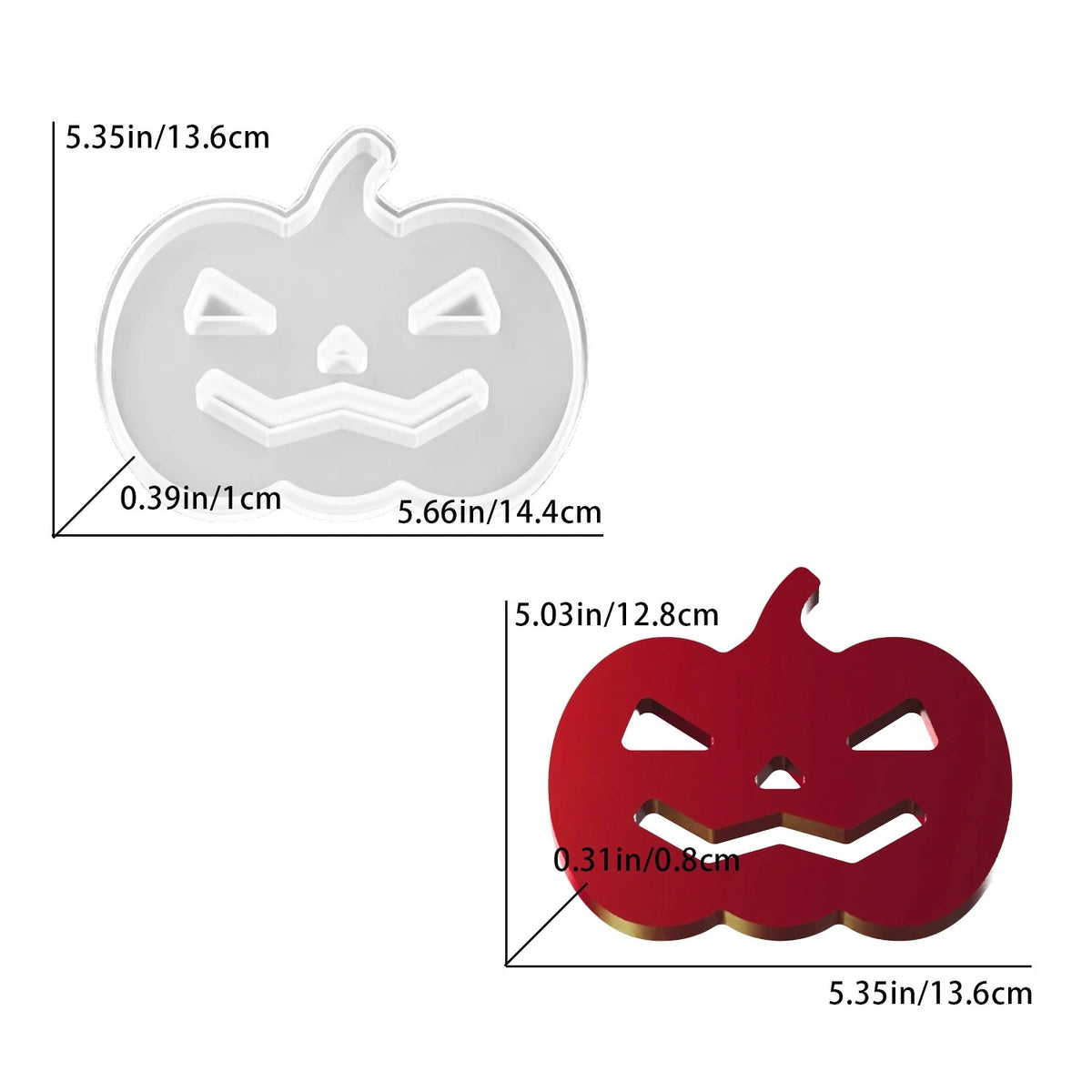 Halloween Scary Pumpkin Silicone Mould Coaster Set
