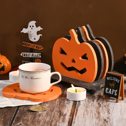 Halloween Scary Pumpkin Silicone Mould Coaster Set