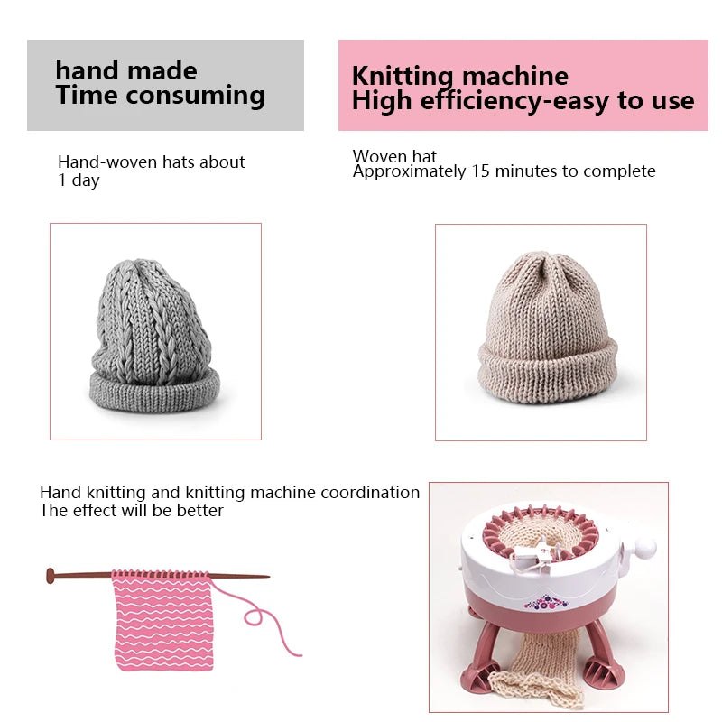 Hand Weaving Double Loom Knitting Machine for Scarves Hats and Socks - 22 Needles