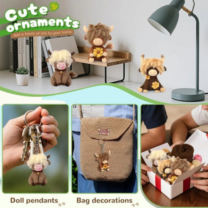 Highlander Hairy Cow Wool Felting Keyring Craft Kit