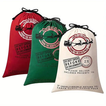 Large Canvas Christmas Santa Sacks