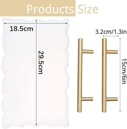 Large Irregular Tray Epoxy Silicone Resin Mould Set