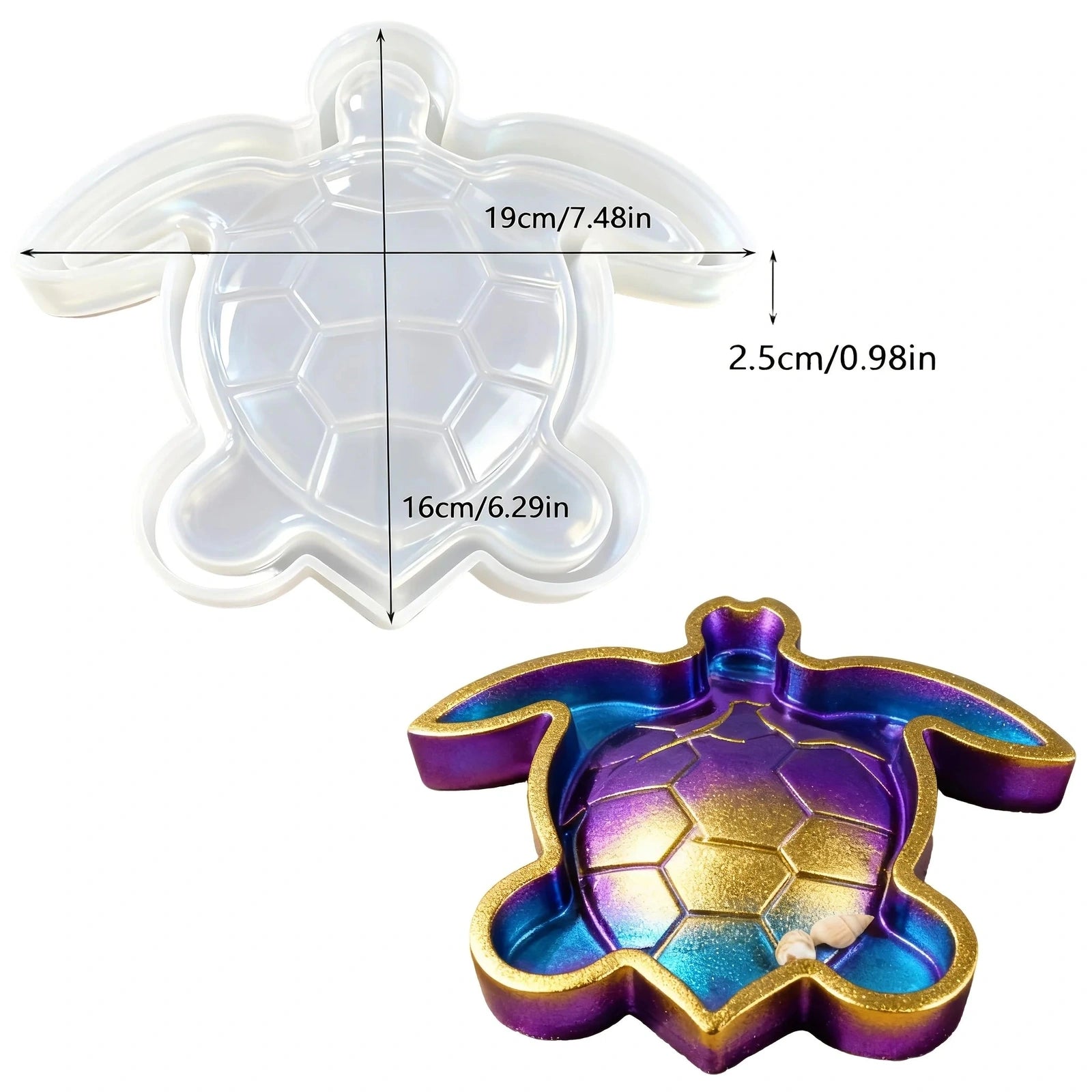 Large Turtle Resin Silicone Tray Mould