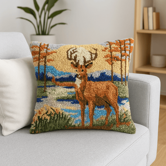 Latch Hook Pillow Making Kit - Oh Deerey Design - Crafting Fun