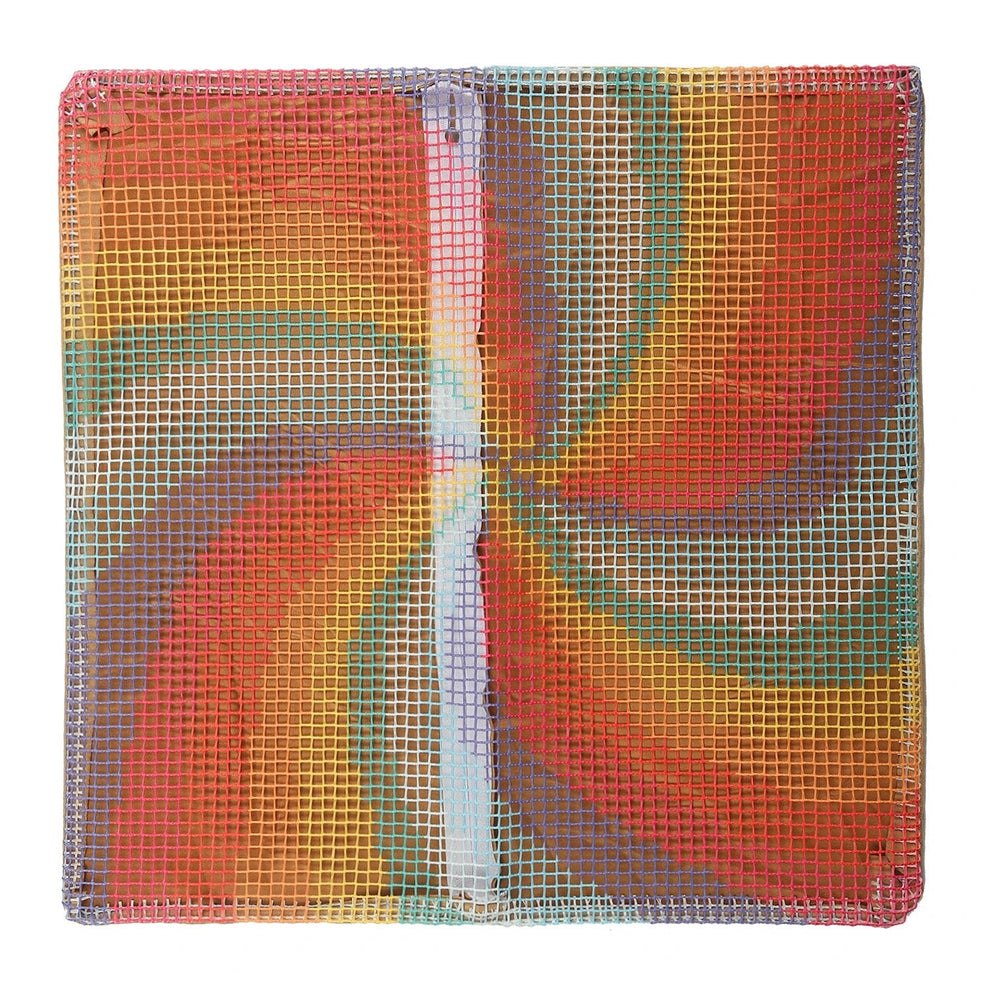 Latch Hook Pillow Making Kit - Rainbow Swirl Design