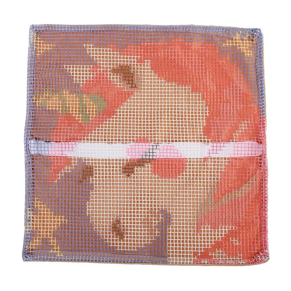 Latch Hook Pillow Making Kit - Retro Grid Pattern