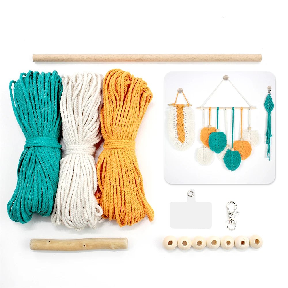 Leaf Tapestry Macramé Kit for Beginners - Includes 3 Tutorials