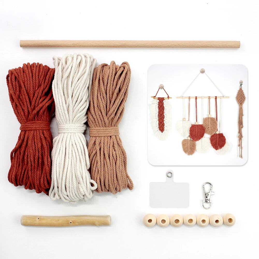 Leaf Tapestry Macramé Kit for Beginners - Includes 3 Tutorials