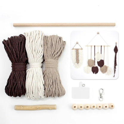 Leaf Tapestry Macramé Kit for Beginners - Includes 3 Tutorials