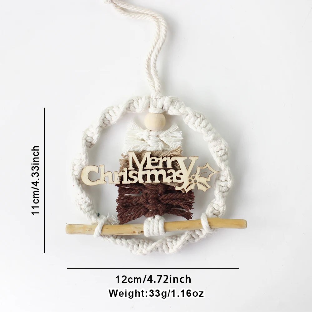 Merry Christmas Tree Hanging Ornament Macrame Kit
